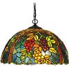 SHENGXUAN Retrò Lampadario Tiffany Stile Cucina, 16.5 Pollici Frutta Modello Lampade A Sospensione Vetro Colorato per Soggiorno Salotto Sala Cucina Ingresso Camera da Letto