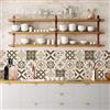 RE-COVERTILES - Adesivi Piastrelle Cucina Bagno Mattonelle adesive in PVC Impermeabili Antigraffio Stickers Decorazione Parete Cementine Peel and Stick - Modello 36 Pz 10x10 cm PS00224 Made in Italy