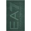 Emporio Armani EA7 Telo Mare in Cotone con maxi logo tono su tono, 7X000678 (Cilantro Verde)