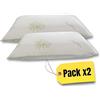 MAXIME MAISON - Coppia Cuscino Memory Foam Ortopedico (Altezza: 18) Cuscini Letto Matrimoniale Made in Italy, Guanciale Letto, Cuscini per Cervicale per Dormire (2, con Fodera in Aloe, Altezza 18)
