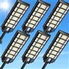 Viugreum 6 Pezzi 2000W Lampione Solare Led Esterno, 200000LM Lampione LED con Pannello Solare, 6500k IP67 Impermeabile Lampioni Solari con Sensore di Movimento e Telecomando per Giardino Sentieri