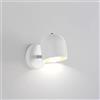 Chao Zan Faretto da Parete, compatibile con lampadina E27 da max. 60 Watt, Stile Moderno ed Elegante, Lampada da muro per Soggiorno e Camera da letto Corridoio,Senza Lampadina (Bianco)