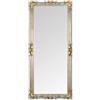 MO.WA Specchio da parete barocco 62x142, Specchiera foglia argento antico, made in Italy, Specchi classici cornice legno, stile antico, Specchiere a figura intera