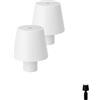 PALUPLUS 2 Lampade per Bottiglia a Led Senza Fili, Misura 11x11x13 cm, Lampada Tappo Touch Dimmerabile, Batteria 800 mAh Ricaricabile USB, per Casa, Bar, Ristoranti -791C-0,65 (Bianco)