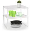 AKITAInk Scaffale Portaspezie, Set di 2 Scaffali Impilabili, Versatili e Robusti - Organizzatori da Cucina Espandibili, Scaffale da Cucina Impilabile, Metallo, Bianco (SET 2 SCAFFALI GRANDI)