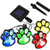 LEEMASING 4 luci solari a forma di zampa di cane da giardino, lanterna a LED da 7,6 cm, lampada per esterni, giardino, sentiero, paesaggio, passerella, cortile (colorate)
