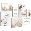 Novart Quadros - Completamente Pronto Da Appendere - Immagini - Pampasgras - 7 Pezzi Set Moderni - N020171a