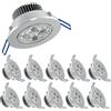 POCKETMAN Confezione da 10, 220V 4W LED da incasso a soffitto Faretti Faretti, Bianco freddo, 280-300 Lumen (equivalente a 40 W) [Classe energetica A +]