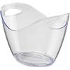 Generico Secchiello per Ghiaccio in PLEXIGLASS Kristal 1pz Ovale volume 3500ml cm fino a 6 Bottiglie CESTELLO ice buket SPUMANTIERA CHAMPAGNERIA in PLASTICA in Acrilico bar, discoteca, ristorante Portaghiaccio