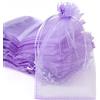 Duories 50 Sacchetti in organza riempire,sacchetti regalo in organza,sacchetti regalo con cordoncino,sacchetti per festival,feste,matrimoni,bomboniere,sacchetti per gioielli,lavanda,10 x 12 cm,viola chiaro