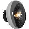 Qazqa ayesha - Appliques Art déco - 1 luce - Ø 27 cm - Nero - Art déco - Soggiorno I Camera da letto I Sala da Pranzo I Cucina