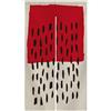 Ofat Home Noren - Tenda con motivo a linee astratte, 85 cm L x 149,9 cm A, tenda a pois in stile mondrian in bianco e nero minimalista, tenda sospesa per porta, tessuto per decorazione d'interni in