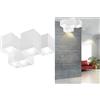 CLICLED Plafoniera In Gesso Lampada da Soffitto A 5 Cubi applique da Interno 5 quadrati gu10 GS-5029