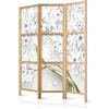 murando - Paravento da Interno Fiori Bianchi 135x172 cm XXL 3 Pannelli Divisori Stampa Unilaterale su Tela in TNT Separe Divisorio per Ambienti Ufficio Paraventi Decorazioni Legno b-C-0969-bh-c