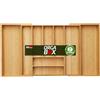 ORGA-BOX UNIVERSAL portaposate in bambù regolabile per armadi di larghezza 700-900 mm fino a 9 scomparti per profondità cassetto 473 mm