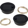 QINGLANG 4 luci solari di ricambio con 30 luci a LED da 7 cm, pannello solare, luci di ricambio, parte superiore della lampadina, parte di ricambio, decorazione da giardino fai da te, per esterni, lanterna da