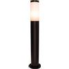 Planetitaly TOKYO Lampione da giardino, Impermeabile IP44, attacco lampada E27, materiale acciaio NERO, palo tenuta stagna, lampioncino per esterni luce giardino viale cortile 230V 50cm (500mm)
