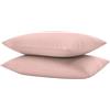 Bonazzi Home 2 federe per cuscino in percalle di puro cotone, misura 50x80cm, 100% MADE IN ITALY (Rosa)
