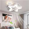 Dceinz LED Ventilatore Da Soffitto Con Luce Bambini E Telecomando Silenzioso Plafoniera Con Ventilatore Dimmerabile Smart 6 Velocità Lampadario Ventilatore Da Soffitto Moderne Camera Da Letto