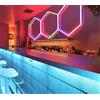 rivestiiltuogarage Illuminazione lampada led Nido D'ape RGB multicolor moderna Esagonale rombo Garage officina bar barber shop lounge bar hotel officina detailing salone (252x 98 cm)