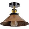 LEDSone Lampade a LED per illuminazione da soffitto in metallo a montaggio a incasso moderno, lampada a sospensione semiincassata, lampadario in metallo, paralume conico da 22 cm per corridoio