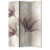 murando - Paravento Decorativo Monofacciale Fiori 135x172 cm 3 Pannelli Divisori - Stampa su un Lato su Tela in TNT - Separe Divisorio per la Casa Simpatici Legno - Illusione b-C-0078-z-b