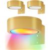 Generico 3 Pacchi Luce per Quadri Senza Fili, Faretto per Quadri LED a Batteria, Luci da Parete Magnetiche, RGB Dimmeble Lampada di Artistica con Telecomando e Timer, Lampada da Muro per Lettura, Luci a Disco