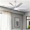 F BRIGHT Ventilatore da soffitto motore AC 50 W con LED integrato 24 W. Cambia tono di luce con memoria di ultima accensione. Funzione Inverno/Estate. Disponibile in bianco o nero. bianco