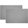 BIANCHERIAWEB Set Tovagliette Americane Cucina Antiscivolo in Tinta Unita Lavabili Set 2 Grigio
