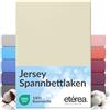 etérea Himmlische Qualität etérea Jersey lenzuolo con angoli 90x200-100x200 cm Natura Epaisseur 15-25 cm - 100% Cotone - Oekotex materasso Letto copripiumino - lenzuola 90x200cm - 100x200cm Crema
