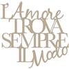 Declea Scritta in Legno da appendere l'Amore trova sempre il Modo, Decorazione murale in Legno d'amore per la casa, soggiorno, camera - Design Declea
