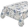 emmevi Tovaglia Antimacchia Bordata Tavolo Cucina Cotone Plastificato Fiori Shabby Chic Country 135x180 Cm