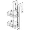 Astroplastic PlexiShower - Mensola doccia da appendere in plexiglass trasparente | Portasapone, porta shampoo, oggetti, accappatoi | NO Viti (2 Vaschette | H cm 65 x Prof. 12, Largh. vaschette cm 26)