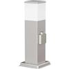 ledscom.de Paletto luminoso POLLY per esterni, 35cm, cromo, attacco, incl. lampadina G9, 596lm, bianco