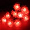 HULX Luci Stringa di Fiori, 5M 20LED Luci a Stringa di Rose Solari Luci a Forma di Fata a Fiori Impermeabili con Modalità 8 (Rosso)