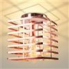 iDEGU Plafoniera Vintage E27 Lampadario Soffitto Industriale Design Gabbia Cubo in Ferro Lampada da Soffitto Retro per Camera da Letto Cucina Corridoio Soggiorno Ristoranti (Oro Rosa)