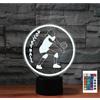 FLRXHK Lampada da tavolo a forma di pallavolo con illusione 3D, lampada da tavolo con telecomando, 16 colori, luce notturna a LED ottica USB per bambini, decorazione per la stanza dei bambini