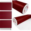 DecoMeister Pellicola Adesiva tinta unita per Mobili 100x500 cm - Carta Adesiva Lavabile per Cucina e Bagno - Facile da Applicare - Ideale per Rinnovare Armadi, Tavoli e Porte - Bordeaux Opaco