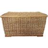 fantasie d oriente CESTO BAULE PORTA BIANCHERIA VIMINI RATTAN BANANO CM 75x44x45 H CON STRUTTURA IN CANNA DI GIUNCO