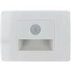 puntoluceled Segnapasso LED Interno con Sensore PIR 1,6W 220V 3 Moduli Bianco Luce Calda 3000K | Incasso 503