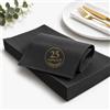 ecodrinks 25 Tovaglie Antimacchia TNT 100x100 cm Nero Antracite | Monouso 50 g/m², resistenti ed eleganti, idonee al contatto alimentare, ideali per ristoranti, feste, sagre ed esterni