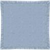 BIANCHERIAWEB Tovaglia Cucina Soggiorno in Cotone con Orlo A Giorno in Tinta Unita Ajour 85x85cm Blu Melange