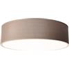 EINLICHT Plafoniera rotonda Ø 38 cm | Tessuto | moderna lampada da soffitto in tessuto per 2 luci E27 40W, paralume in tessuto, camera da letto, soggiorno, Taupe Marrone
