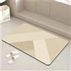 Hixingo Tappeto da Bagno in Diatomite, Tappeto Bagno Cucina Antiscivolo, Tappetino Super Assorbente e Asciugatura Rapida, Tappetino per Doccia e Ingresso (60x90cm,Motivo Beige 3)