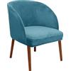 YCDZSW Fodere Coprisedia per Sala da Pranzo | Fodera per Sedia Scandinava Copripoltrona | Coprisedie con Braccioli Fodera Poltroncina per Ufficio Pranzo Cucina (Blu,1 PCS)