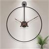 Generic Design moderno grande orologio da parete silenzioso pendolo decorativo per cucina soggiorno decorazione da parete unica nero 80 cm