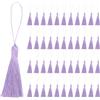 QUARKZMAN 45Pz Nappe per Segnalibri Setose Nappine Colorate Artigianali Fatte Mano Mini Nappes Decorazioni Morbido Filo per Gioielli Portachiavi Souvenir Laurea Cucito Abiti, Viola Chiaro