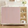 Generic Tende Antipolvere Personalizzabili per mensole, Tende per mobili da Cucina, Tende Pieghevoli sottolavello per armadi, bagni e lavatrici-Pink- W90cmxH200cm
