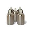 AMARCORDS - Portalampada E27 vintage in metallo edison retro per lampada a sospensione. Stile industrial 5 pezzi finitura NICKEL