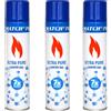 HYTAMA TOOLS 3 x Accendini Gas da 300 ml per Ricarica | Near Zero impurities | Bruciatore flamber | Ricarica gas | Accendini Ricaricabili